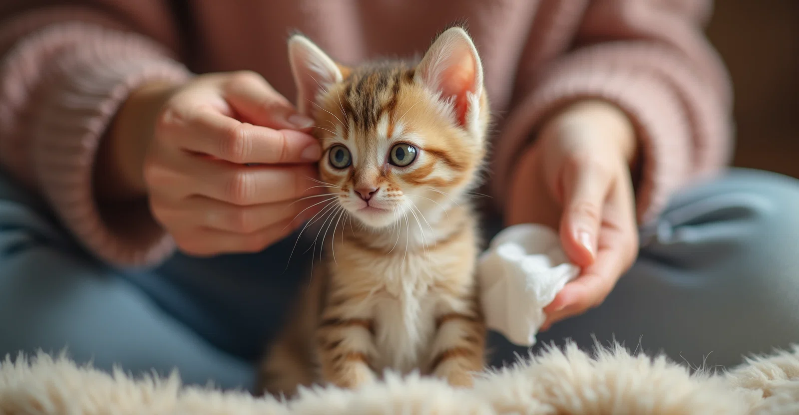 Cover image for article: Eye and Ear Cleaning in Kittens